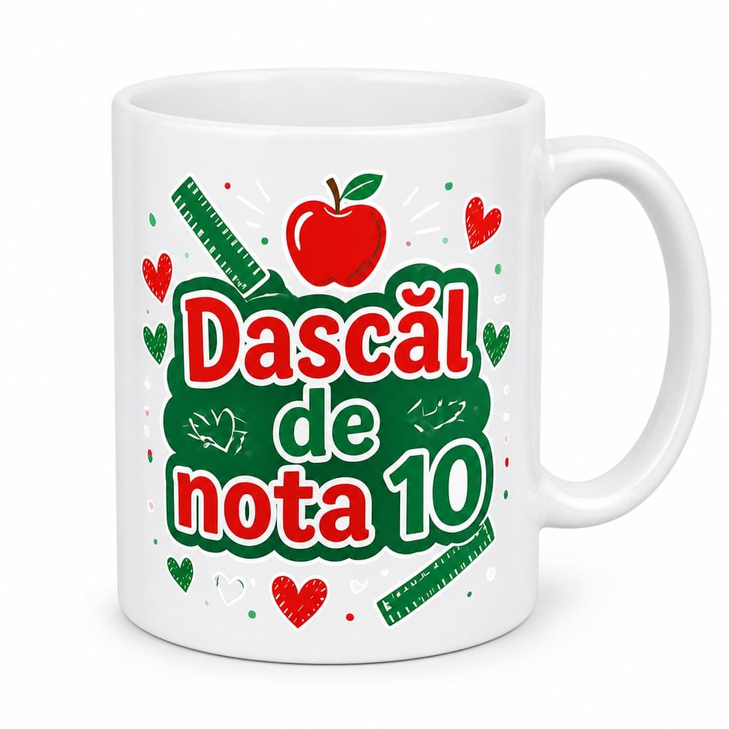 Cană cadou Dascăl de nota 10